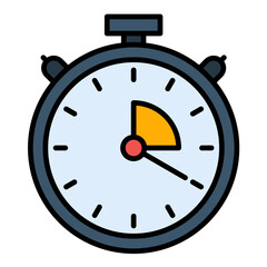 Stopwatch Line Color Icon
