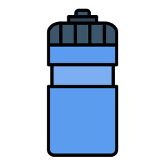 Water Bottles Line Color Icon