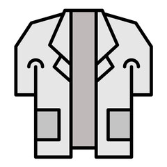 Doctor Coat Line Color Icon