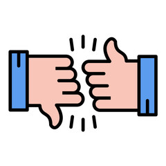 Criticism Line Color Icon