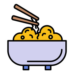 Japanese Food Line Color Icon