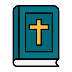 Bible Line Color Icon