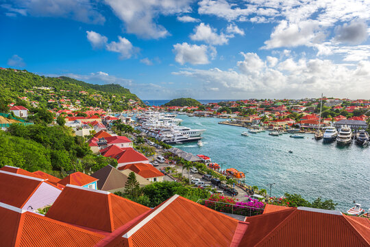 Gustavia, St. Barths Town Skyline at the Harbor