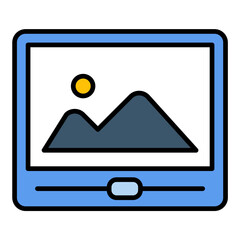 Film Color Correction Line Color Icon