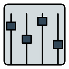 Audio Mixing Line Color Icon