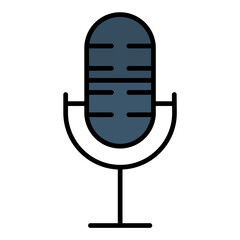 Microphone Line Color Icon