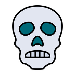Skull Line Color Icon