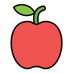Apple Line Color Icon