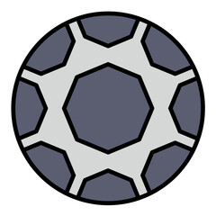 Football Line Color Icon