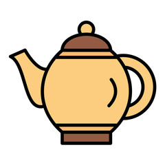 Tea Pot Line Color Icon