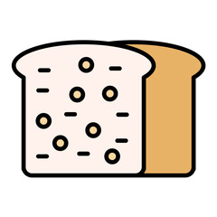 Bread Line Color Icon