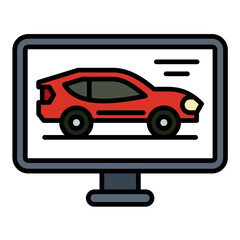 Race Screen Line Color Icon