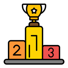 Podium Line Color Icon