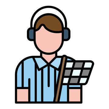 recommend clip art: Flagman Line Color Icon