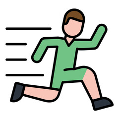Athletics Line Color Icon