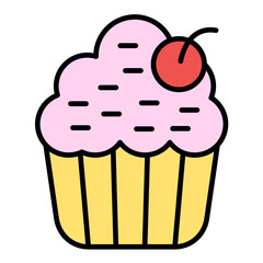 Muffin Line Color Icon