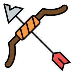 Archery Line Color Icon