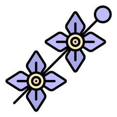 Delphinium Line Color Icon
