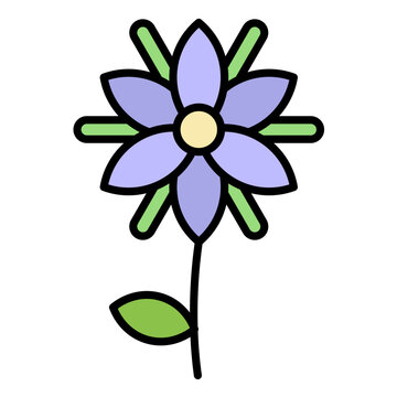 Borage Line Color Icon
