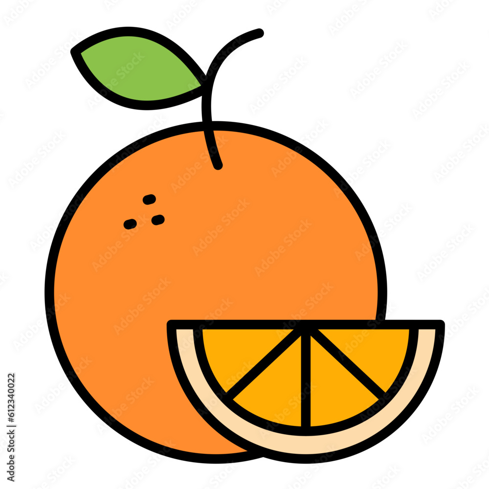 Sticker Orange Line Color Icon