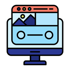 Landing Page Line Color Icon