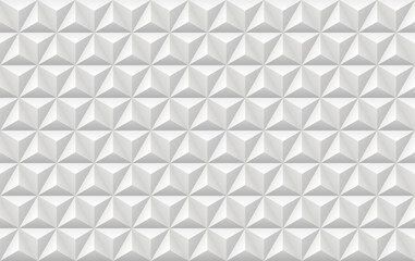 Abstract white paper texture with hexagon ,star shape, geometric seamless background in 3d paper art style, can be used in web, cover, poster or book design. Vector illustration.