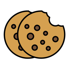 Cookie Line Color Icon