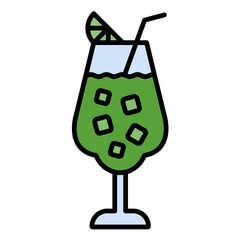 Margarita Line Color Icon