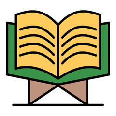 Open Quran Line Color Icon