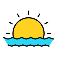 Sunrise Line Color Icon