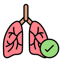 Organ Checkup Line Color Icon