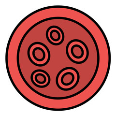 Blood Cells Line Color Icon