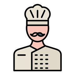 Chef Line Color Icon