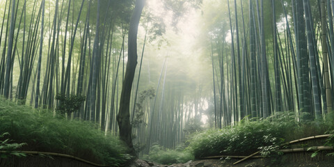 Fototapeta na wymiar Arashiyama Bamboo Grove 