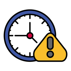 Time Alert Line Color Icon