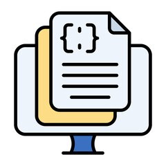 Programming Notes Line Color Icon