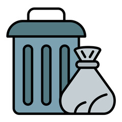Trash Line Color Icon