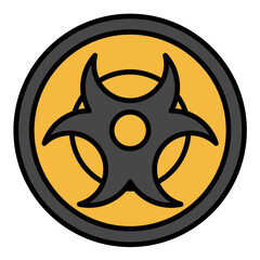 Biohazard Line Color Icon