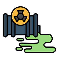 Chemical Spill Line Color Icon