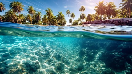 Obraz premium art Untouched tropical beach background Generative AI