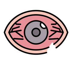 Conjunctivitis Line Color Icon