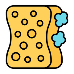 Sponge Line Color Icon