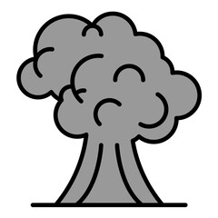 Smoke Line Color Icon