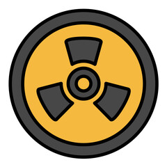 Radiation Line Color Icon