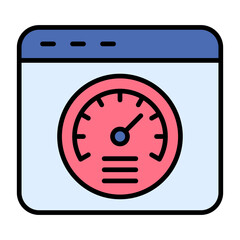 Page Speed Line Color Icon