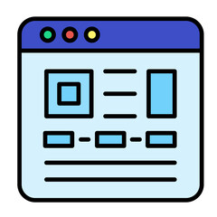 Page Layout Line Color Icon