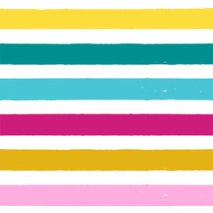 Obraz premium Vector striped summer pattern. Paint Lines Seamless background. Colorful brush strokes. Bright stripes watercolor lines