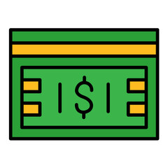 Cash Line Color Icon
