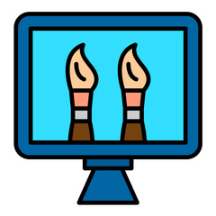 Creative Design Line Color Icon