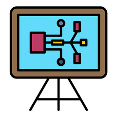 Presentation Line Color Icon